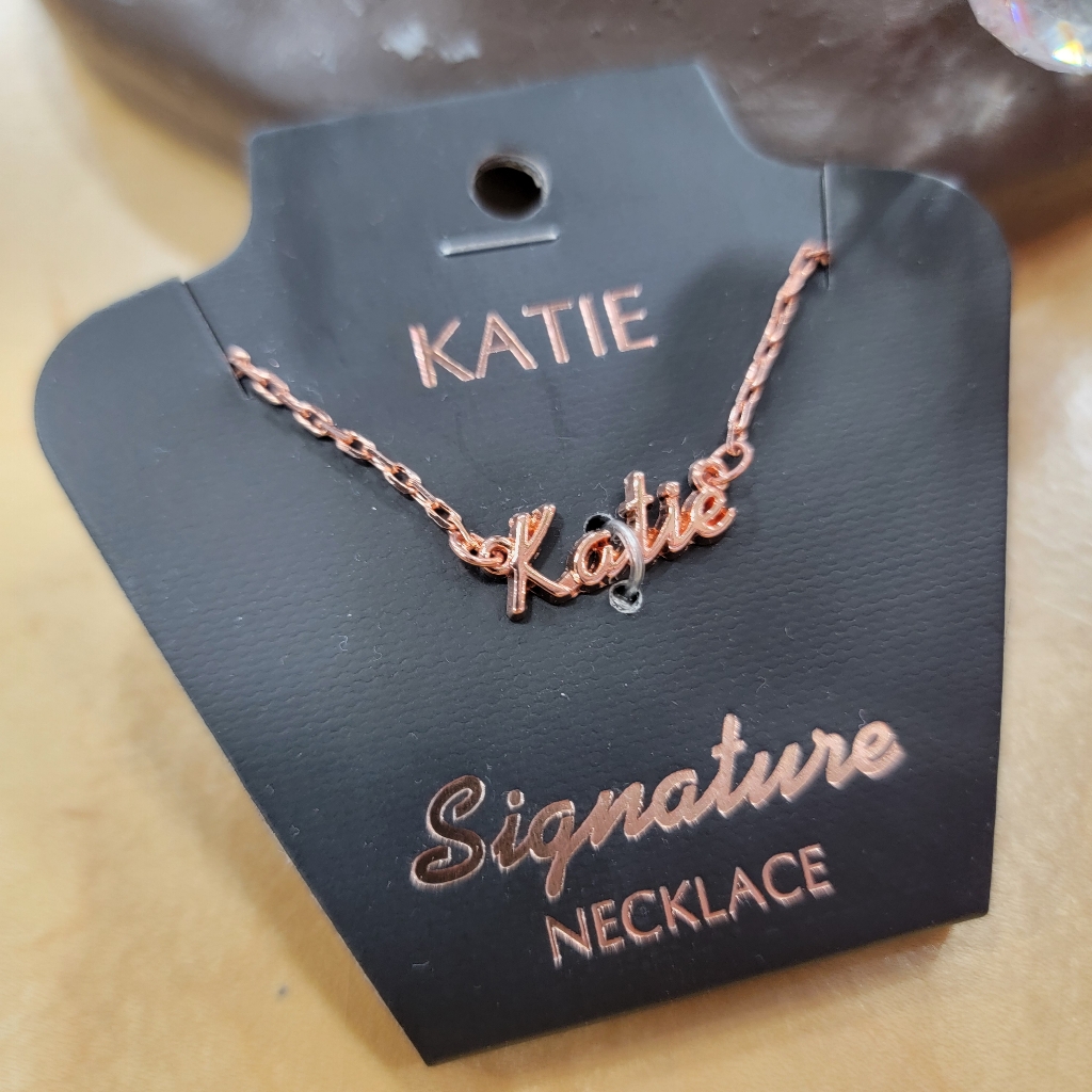 Katie Personalized Name Necklace In Rose Gold